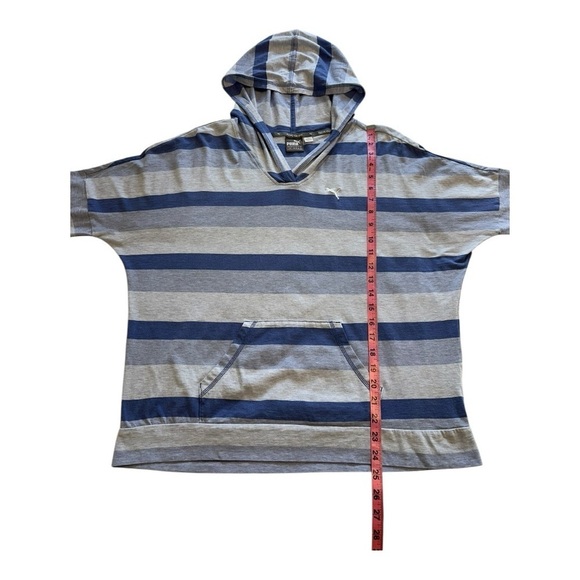 Puma Hoodie Pullover Long Sleeves Athleisure Striped Blue Women’s Large - Picture 11 of 13